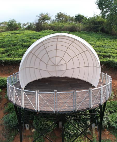 Cabane Tensile Roofing architecture team and projects