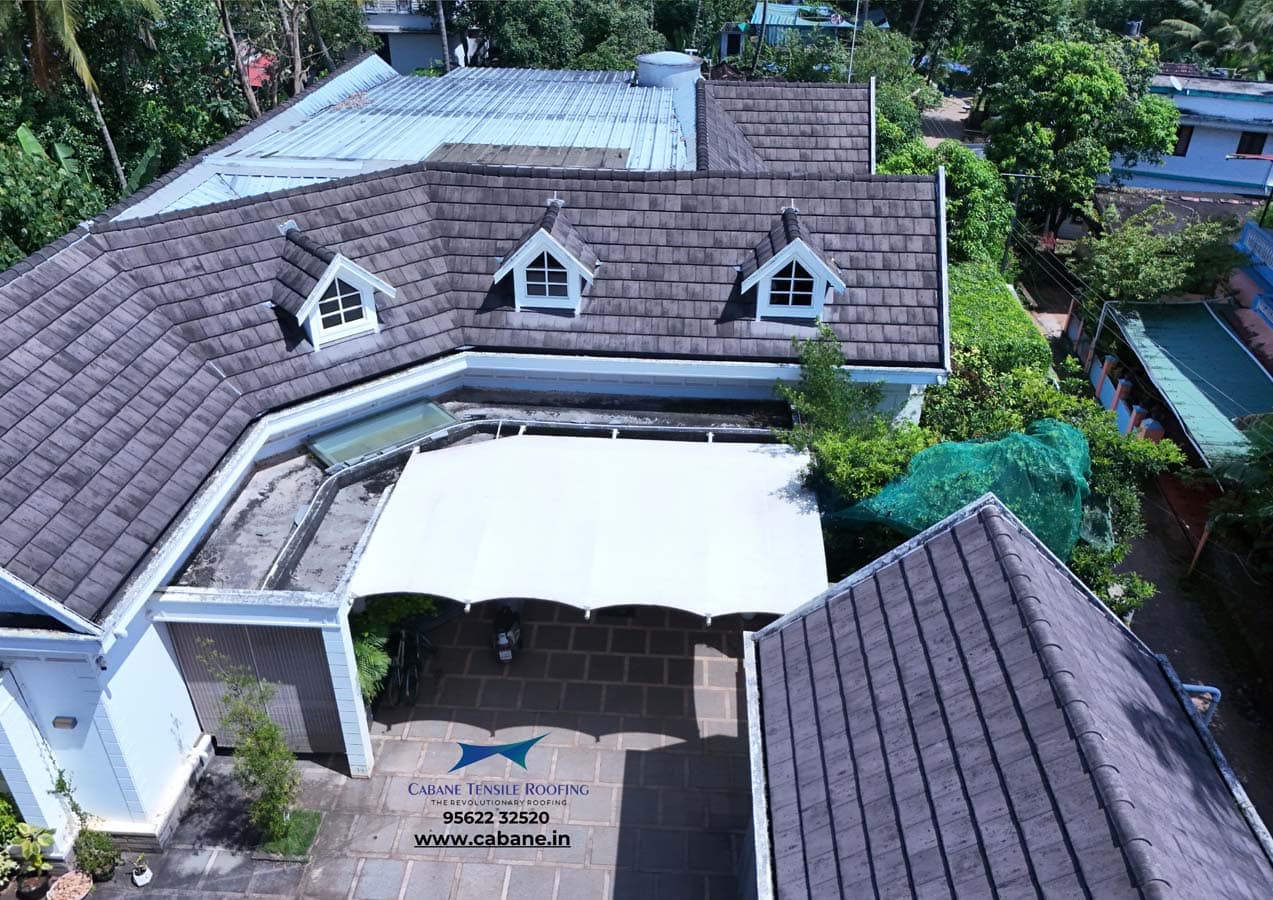 Commercial tensile walkway canopy