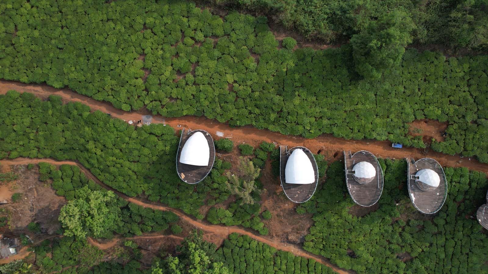 Glamping Tents tensile project 5 by Cabane Tensile Roofing